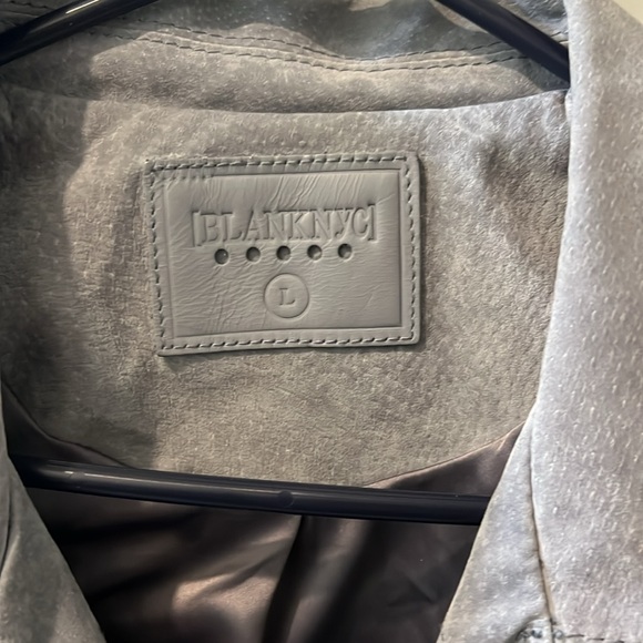 BLANK NYC  Suede Moto Jacket in Grey Size L - Picture 3 of 7